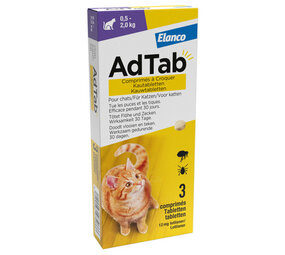 adtab Kauwtablet voor katten 0,5 - 2,0 kg 3 tab adtab Kauwtablet voor katten 0,5 - 2,0 kg 3 tab