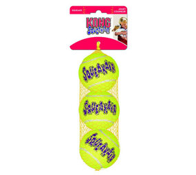 KONG Air squeaker ball m a 3 Geel Medium Ø6 cm KONG Air squeaker ball m a 3 Geel Medium Ø6 cm