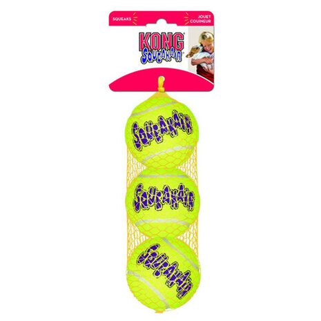 KONG Air squeaker ball m a 3 Geel Medium Ø6 cm KONG Air squeaker ball m a 3 Geel Medium Ø6 cm