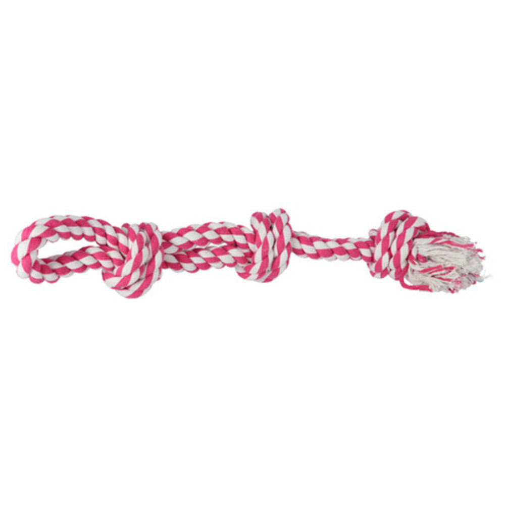 Adori Flostouw Dubbel 3 knopen Wit|Pink 67 cm Adori Flostouw Dubbel 3 knopen Wit|Pink 67 cm