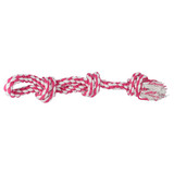 Adori Flostouw Dubbel 3 knopen Wit|Pink 67 cm