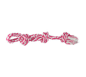 Adori Flostouw Dubbel 3 knopen Wit|Pink 67 cm Adori Flostouw Dubbel 3 knopen Wit|Pink 67 cm
