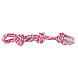 Adori Flostouw Dubbel 3 knopen Wit|Pink 67 cm Adori Flostouw Dubbel 3 knopen Wit|Pink 67 cm