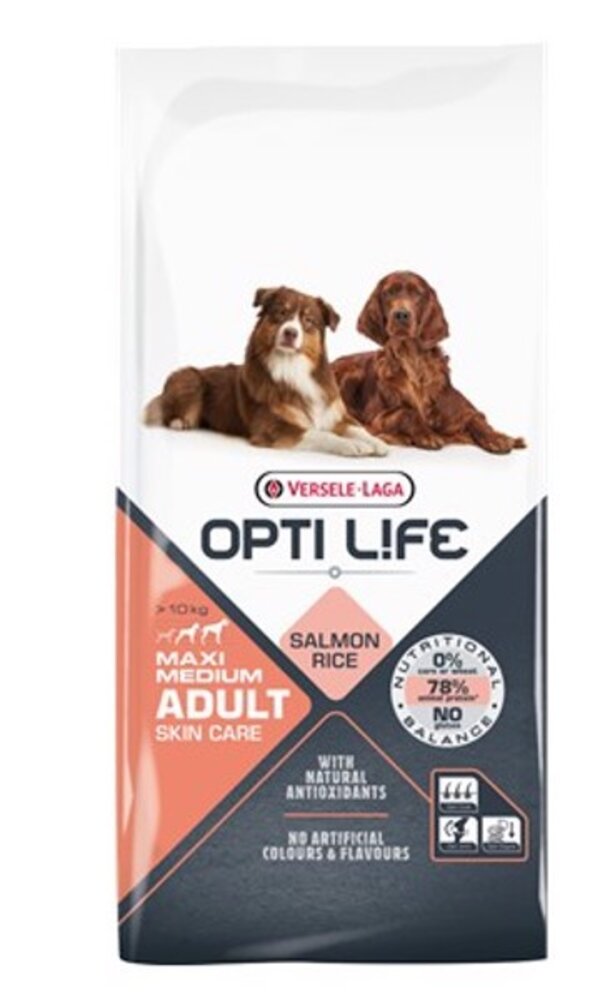 Opti Life Adult Skin Care Medium-Maxi 12.5 kg Opti Life Adult Skin Care Medium-Maxi 12.5 kg