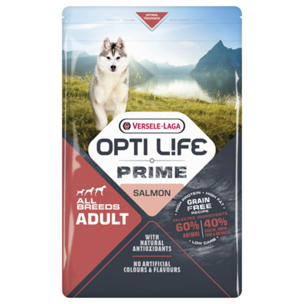 Opti Life Prime Adult All Breeds 2.5 kg Zalm Opti Life Prime Adult All Breeds 2.5 kg Zalm