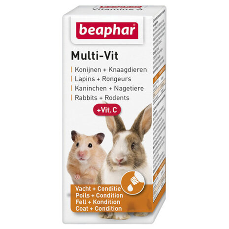 Beaphar Multi-Vit konijnen en knaagdieren 20 ml Beaphar Multi-Vit konijnen en knaagdieren 20 ml