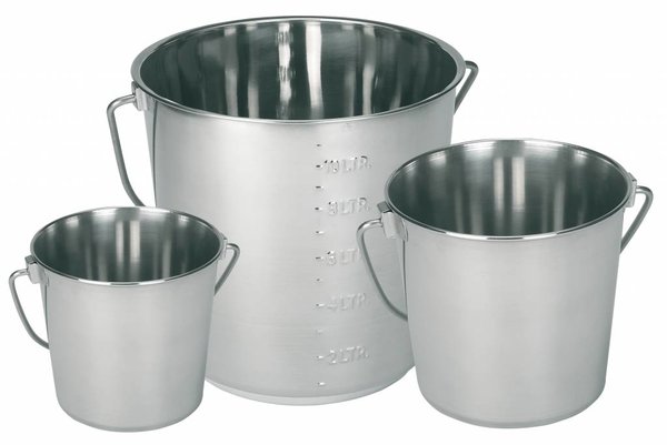 Kerbl Emmer RVS met hengsel Kerbl Emmer RVS met hengsel