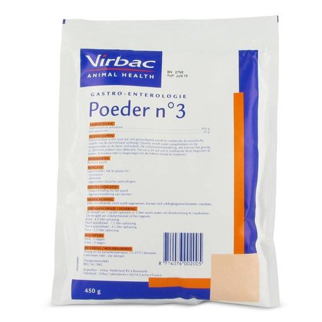 Virbac Poeder nr. 3 Laxeerpoeder 450 gram Virbac Poeder nr. 3 Laxeerpoeder 450 gram