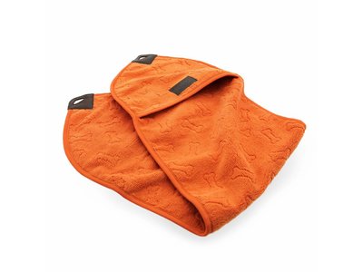 Greenfields Pocket Towel - Handdoek van microvezel voor honden - Om je hond snel af te drogen - Oranje - 25x91cm