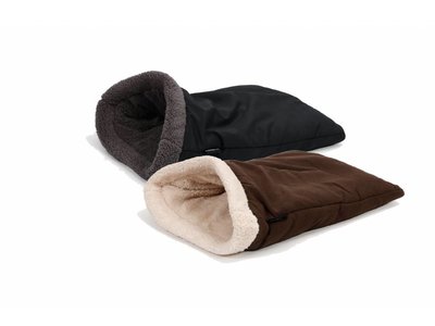 Warme Slaapzak voor Kleine Honden - 51 Degrees North - Bruin/Beige of Zwart/Grijs 55x35x25cm