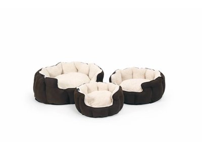 Extra Zachte Hondenmand met Afneembare en Wasbare Hoes - 51 Degrees North - Bruin/Beige of Zwart/Grijs in maat S/M/L
