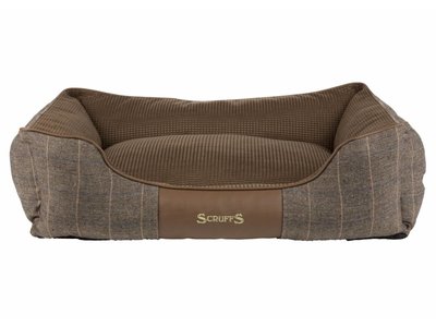Luxe Tweed Hondenmand met Chenille Voering - Scruffs Windsor in Grijs en Bruin S/M/L/XL
