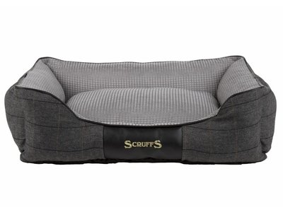 Luxe Tweed Hondenmand met Chenille Voering - Scruffs Windsor in Grijs en Bruin S/M/L/XL