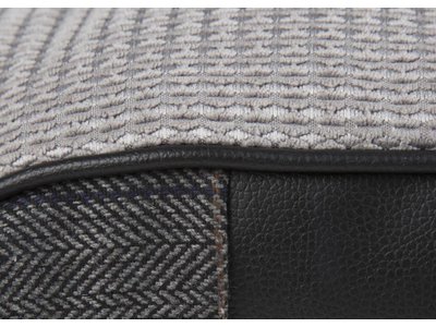 Geruit Hondenbed 100x70cm met Anti-Slip Onderzijde - Wasbaar - Scruffs Windsor in Grijs en Bruin