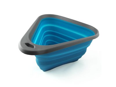 Kurgo Mash & Stash - Opvouwbare / inklapbare drinkbak voor onderweg - Blauw - S / M / L