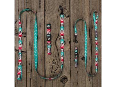 Kleurrijke Honden Halsband met Inheemse Patronen en Felle Stijlvolle Kleuren - Wolfgang FurTrader - in S/M/L