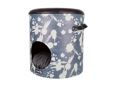 Lederlook Kattenhuis Bucket