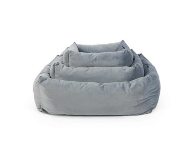 Extra Zachte Hondenmand van Velours met Afneembare en Wasbare hoes - 51 Degrees North - in Antraciet of Blauw in Maat Small