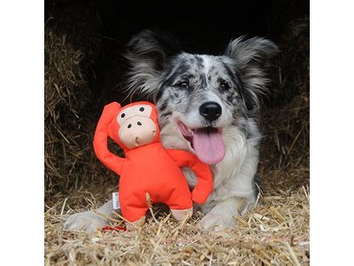 Hondenspeelgoed Duurzaam en 100% Gerecycled - Beco Pets Pluche Knuffel Aap - S/M/L