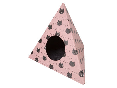 Kattenhuis in Lederlook met kussentje