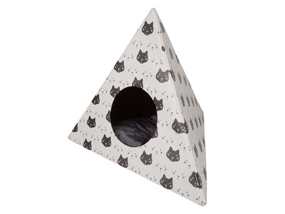 Kattenhuis in Lederlook met kussentje