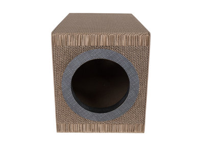 Trendy Retro Krabmeubel van duurzaam karton - District 70 Mixtape - Omkeerbaar in Zwart of Emerald - 54x35x31cm