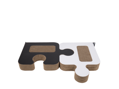 Krabspeelgoed met rinkelende balletjes van duurzaam Karton - District 70 PUZZLE - Wit of Zwart
