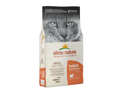 Almo Nature Holistic Droogvoer voor Volwassen Katten - Vette Vis