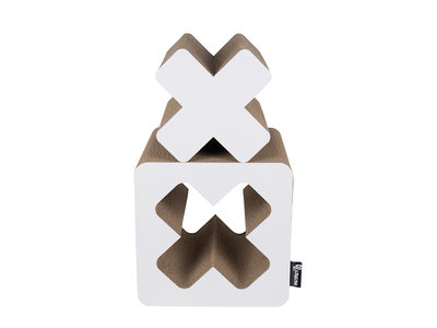Krabmeubel voor Katten - 2 in 1 - District 70 TREASURE Small - Zwart & Wit 28x28x28cm