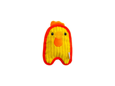 Stevige knuffel voor kleine honden met Speciale Onverwoestbare Pieper - Outward Hound Invincibles - Chicky Geel / Penguin Blauw of Puppy Bruin