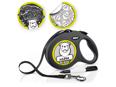 Gepersonaliseerde Flexi Hondenlijn voor Engelse Bulldog
