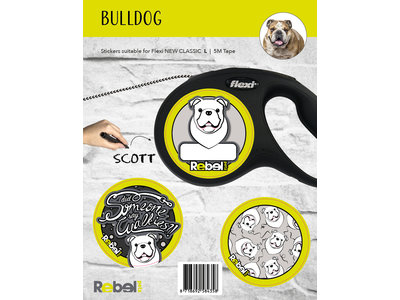 Gepersonaliseerde Flexi Hondenlijn voor Engelse Bulldog
