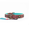 Dog With A Mission Sterke leren hondenhalsband van dik tuigleer met design munten - Dog with a Mission Urban - in XXS tot XXL Dog With A Mission Sterke leren hondenhalsband van dik tuigleer met design munten - Dog with a Mission Urban - in XXS tot XXL
