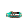 Dog With A Mission Leren Halsband voor Katten - One Size Verstelbaar 22-27cm - Dun en Zacht Leer met Turquoise Look - Dog with a Mission Tommy Dog With A Mission Leren Halsband voor Katten - One Size Verstelbaar 22-27cm - Dun en Zacht Leer met Turquoise Look - Dog with a Mission Tommy