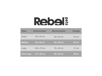 Comfortabele Hondenmand Slate Blue - Rebel Petz - in S/M/L/XL