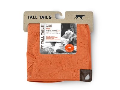 Greenfields Cape Towel - Badjas van microvezel voor honden - Om je hond snel af te drogen - Oranje - 50x50cm