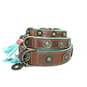 Dog With A Mission Sterke leren hondenhalsband van dik tuigleer met design munten - Dog with a Mission Urban - in XXS tot XXL Dog With A Mission Sterke leren hondenhalsband van dik tuigleer met design munten - Dog with a Mission Urban - in XXS tot XXL