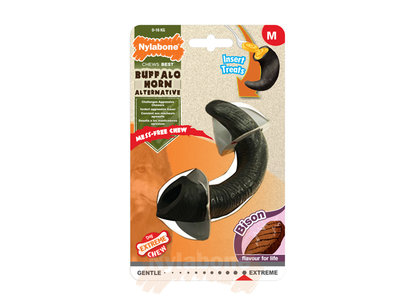 Nylabone Extreme kauwbot Hoorn met bizonsmaak - Medium