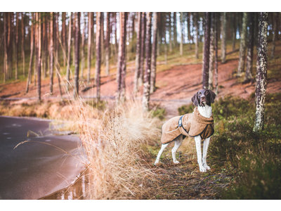 Rukka Pets Comfy Jacket - Warme fleece jas voor honden - 9 maten - Bruin, grijs