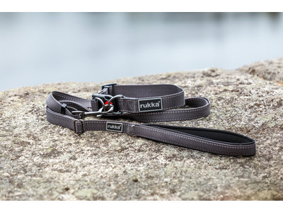 Rukka Pets Bliss Collar - Verstelbare hondenhalsband - X-small, small, medium, large - Grijs, roze, zwart