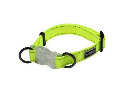 Rukka Pets Neon Light Collar - Hondenhalsband met ingebouwd veiligheidslampje - X-small, small, medium, large - Geel