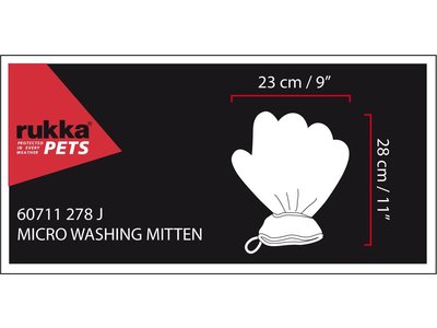 Rukkapets Absorberende drooghandschoen voor honden van microvezel in drie kleuren