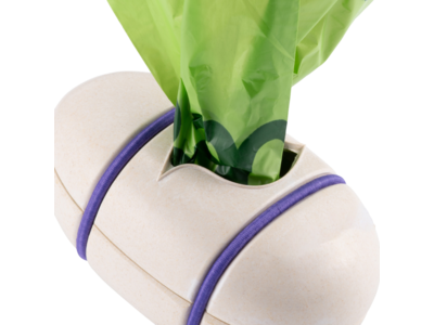 Beco Pocket - Milieuvriendelijke Poepzakjeshouder - Te bevestigen aan riem, inclusief 15 Hondenpoepzakjes - Beco Pets - in Groen, Naturel, Blauw en Roze