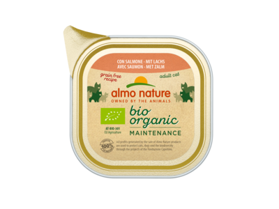 Almo Nature - Bio Organic natvoer voor katten - Rund, kip, zalm, kalkoen - 19 x 85g