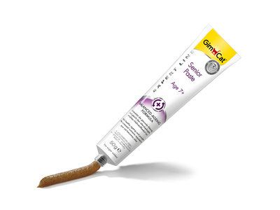 GimCat Senior Pasta - Aanvullend kattenvoer / kattensnack voor oudere katten - 50g