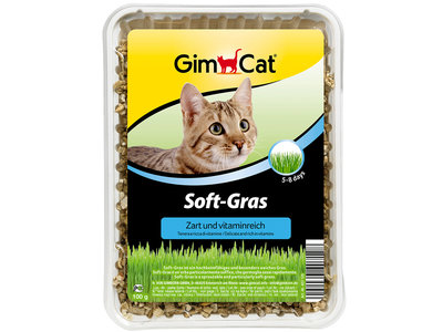 GimCat Soft Gras - Aanvullend kattenvoer / anti-haarbal kattengras - 100g