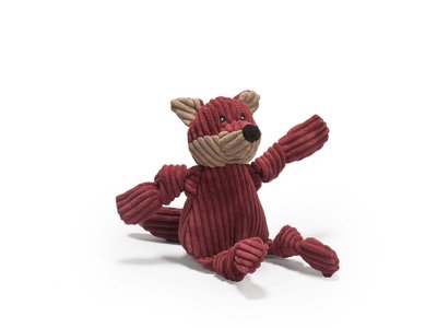 HuggleHounds Sly Fox Knottie™ – Hondenspeelgoed Vos – XS/S/L – Hondenknuffel met Tuffut Technology® - Machine wasbaar