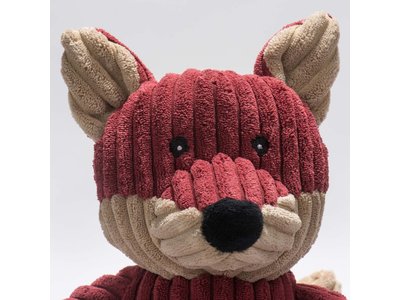 HuggleHounds Sly Fox Knottie™ – Hondenspeelgoed Vos – XS/S/L – Hondenknuffel met Tuffut Technology® - Machine wasbaar