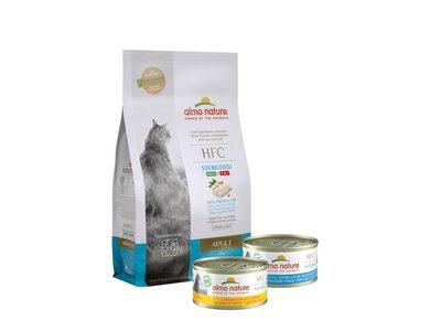 Almo Nature HFC Maandpakket - HFC Droogvoer Kabeljauw 1,2 kg + 24x HFC Natvoer Tonijn 70g + 24x HFC Natvoer Kipfilet 70g