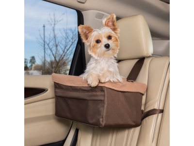 PetSafe Happy Ride™ Booster Seat - Autostoel voor kleine honden - Zitverhoger voor in de auto - Verkrijgbaar in 3 maten - Kleur bruin
